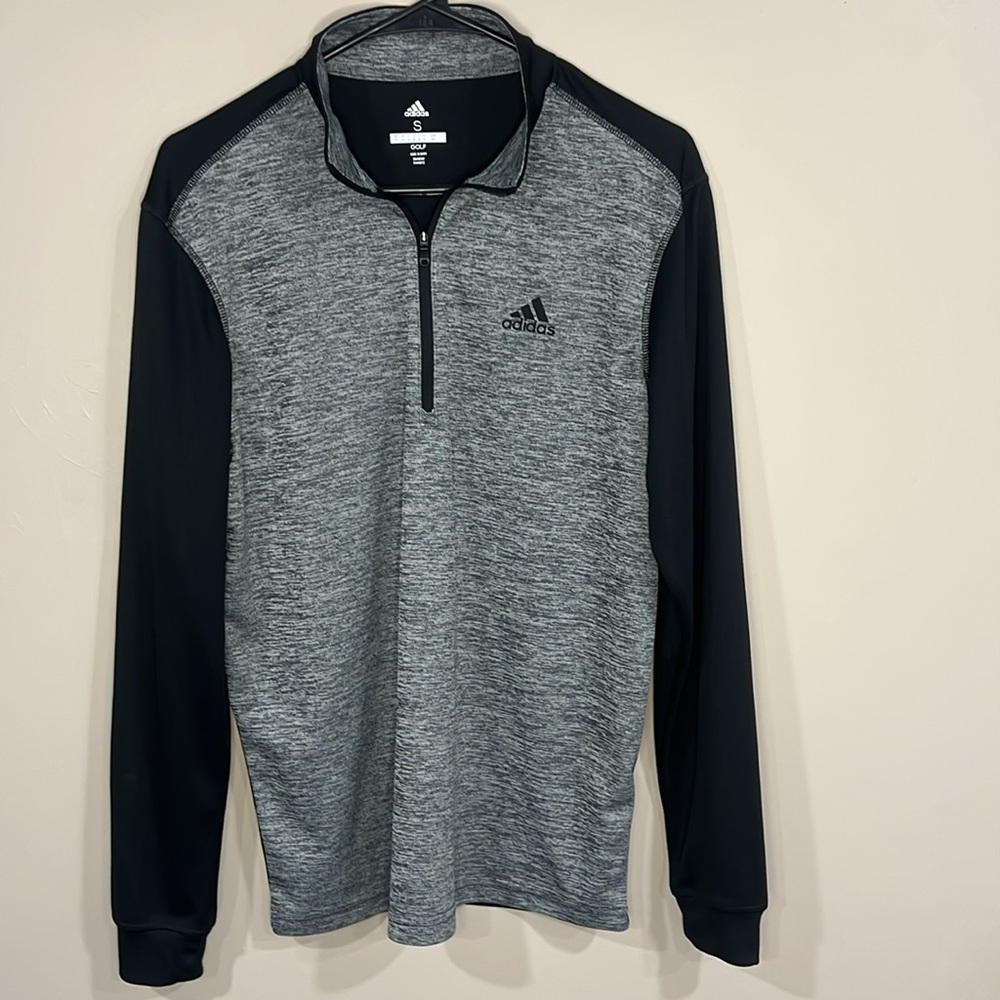 Adidas Heather Gray and Black Pullover new without tags